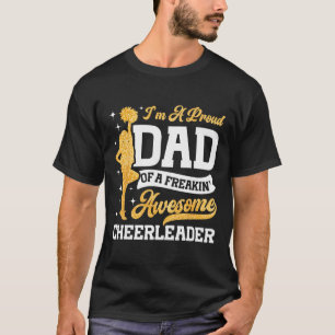 Cheer Cheerleading Vater Papa Ich bin ein stolzer T-Shirt