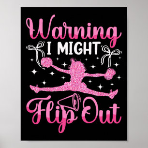 Cheer Cheerleading Warnung Ich Könnte Durchdrehen Poster