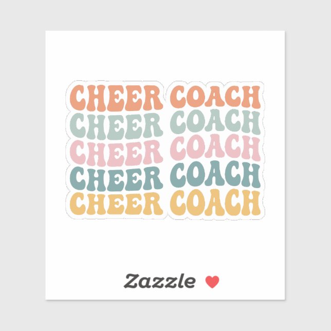 Cheer Coach Aufkleber (Blatt)