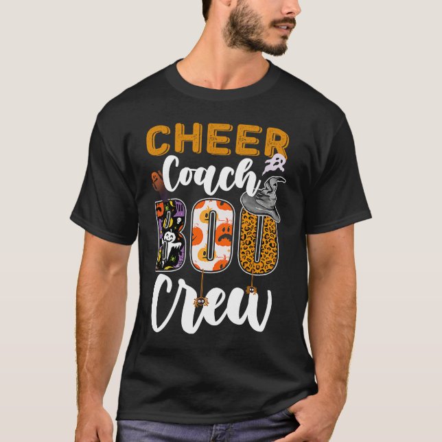 Cheer Coach Boo Crew Ghost Cheerleader Halloween M T-Shirt (Vorderseite)