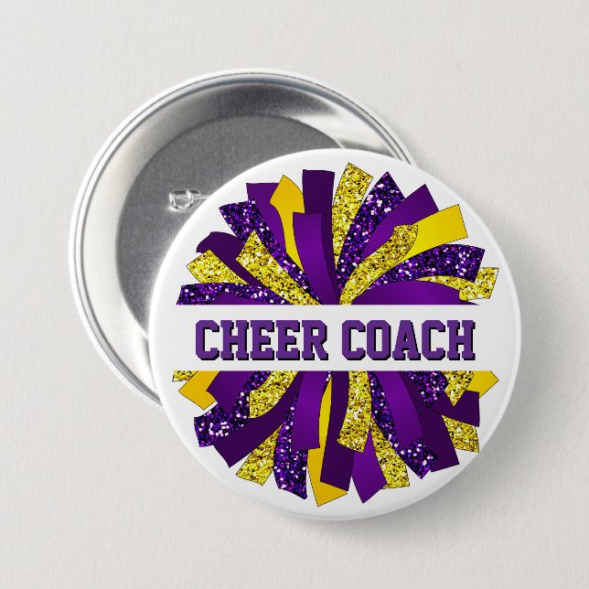 Cheer Coach Button Button (Vorne & Hinten)