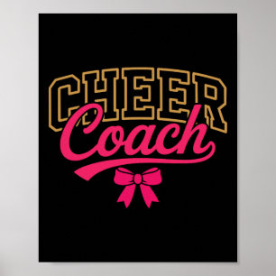 Cheer Coach Coquette Bogen Cheerleading für Frauen Poster