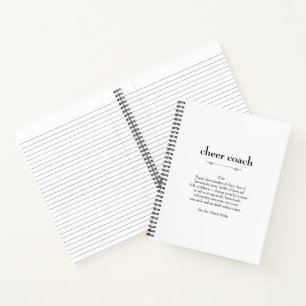 Cheer Coach Definition Danke Geschenk Notizbuch