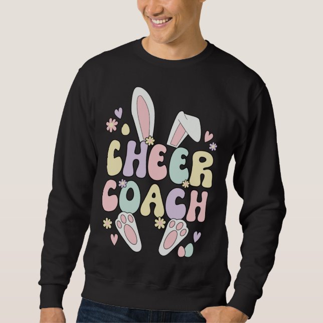 Cheer Coach Easter Bunny Cheerleading Coach Easter Sweatshirt (Vorderseite)