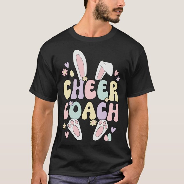 Cheer Coach Easter Bunny Cheerleading Coach Easter T-Shirt (Vorderseite)