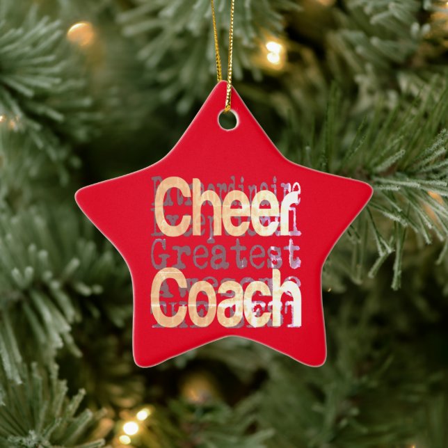 Cheer Coach Extraordinator Keramik Ornament (Baum)