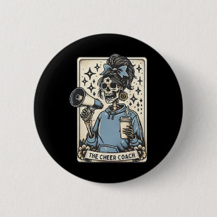 Cheer Coach Tarotkarte Skelett Cheerleading Traine Button