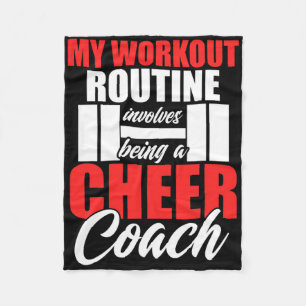 Cheer Coach Workout Cheerleading Cheering Team Fleecedecke