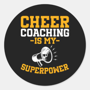 Cheer-Coaching ist meine Superkraft - Cheerleader Runder Aufkleber