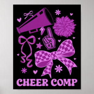 Cheer Comp Tag Cheerleader Wettbewerb Tag Schleife Poster