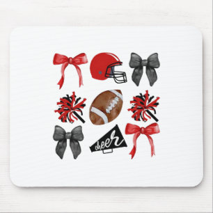 Cheer Coquette Bow American Footll Herbst Thanksgi Mousepad