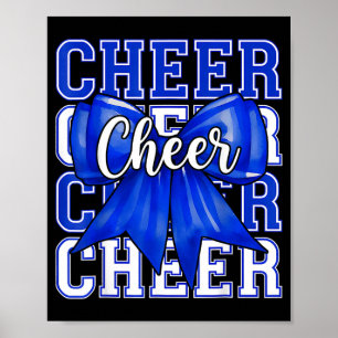 Cheer Coquette Bow Cheerleading für Cheerleader Poster