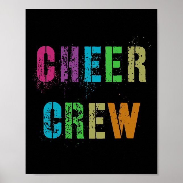 Cheer Crew Cheerleading-Team Schulcheerleader Grup Poster (Vorne)