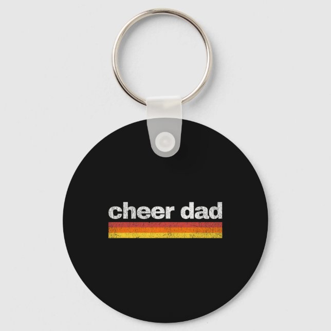 Cheer Dad Cheerleading Retro  Schlüsselanhänger (Vorderseite)