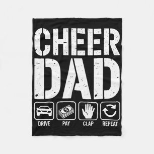 Cheer Dad Drive Pay Klatschen Wiederholen - Lustig Fleecedecke