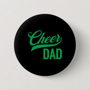 Cheer Dad Green Cheerleading Matching Eltern _1  Button
