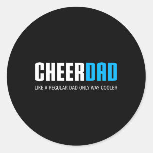 Cheer Dad Lustig Süß Vatertag Geschenk Cheerleadin Runder Aufkleber