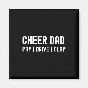 Cheer Dad Lustig Zahlen Fahrt Klatschen Cheerleadi Magnet