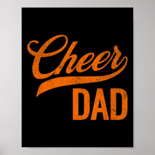 Cheer Dad Orange Cheerleading passende Eltern  Poster