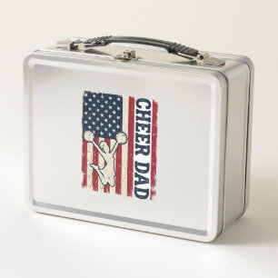 Cheer Dad Patriotisches Amerikanisches Flagge Vekt Metall Brotdose
