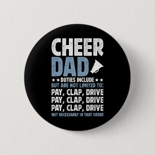 Cheer Dad Pflichten Cheerleading Vater Eines Cheer Button