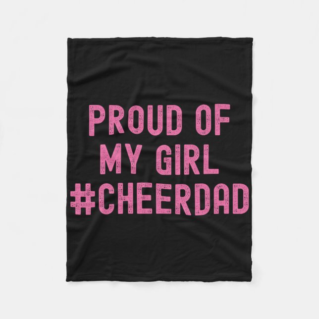 Cheer Dad Pink Cheerleading _2  Fleecedecke (Vorderseite)