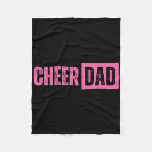 Cheer Dad Pink Cheerleading Fleecedecke