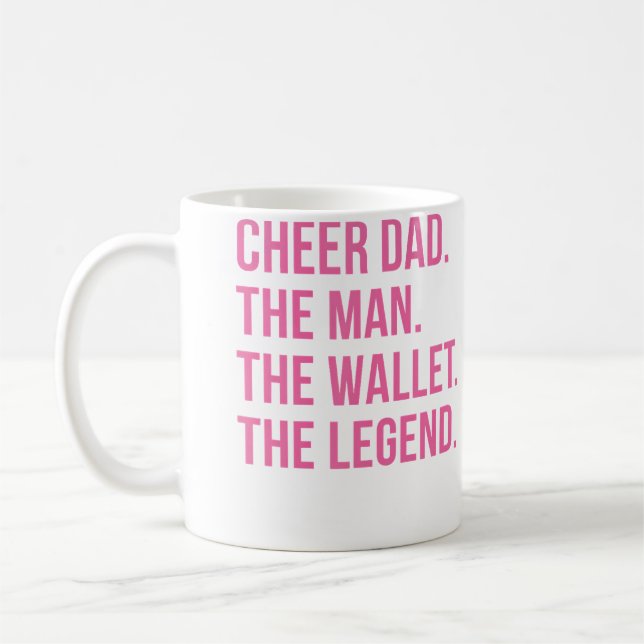 Cheer Dad Pink Cheerleading Kaffeetasse (Links)