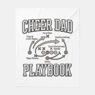 Cheer Dad Playbook Vintage Vector Shirt Design_1 Fleecedecke