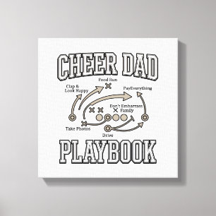 Cheer Dad Playbook Vintage Vector Shirt Design_1 Leinwanddruck