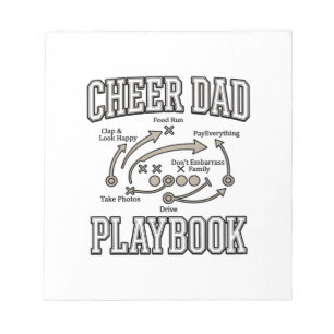 Cheer Dad Playbook Vintage Vector Shirt Design_1 Notizblock