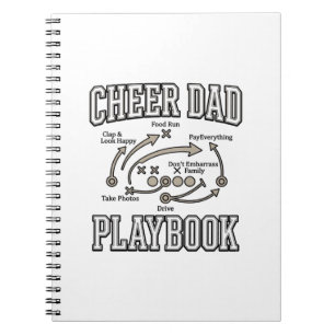 Cheer Dad Playbook Vintage Vector Shirt Design_1 Notizblock