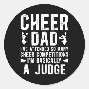 Cheer Dad Sically Ein Richter Dad Eines Cheerleade Runder Aufkleber