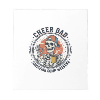 Cheer Dad Surviving Comp Weekend Skeleton Shirt_1 Notizblock