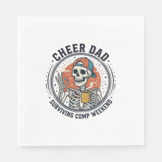 Cheer Dad Surviving Comp Weekend Skeleton Shirt_1 Serviette