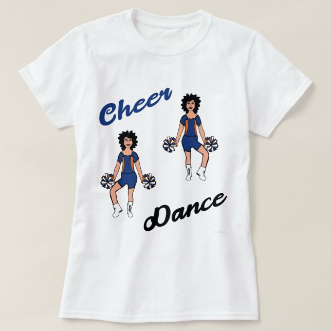 Cheer/Dance T - Shirt (Blue Oranger) (Design vorne)