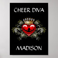 CHEER DIVA POSTER PERSONALISZE