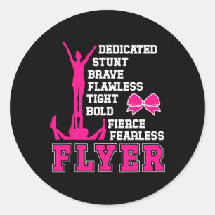Cheer Flyer Definition Cheerleading Flyer _2 Runder Aufkleber