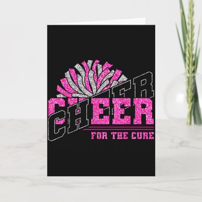 Cheer For The Breast Cancer Awareness Cheer Mom Ma Karte (Vorderseite)