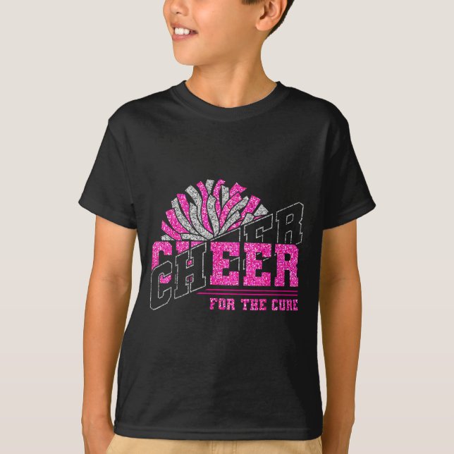 Cheer For The Breast Cancer Awareness Cheer Mom Ma T-Shirt (Vorderseite)