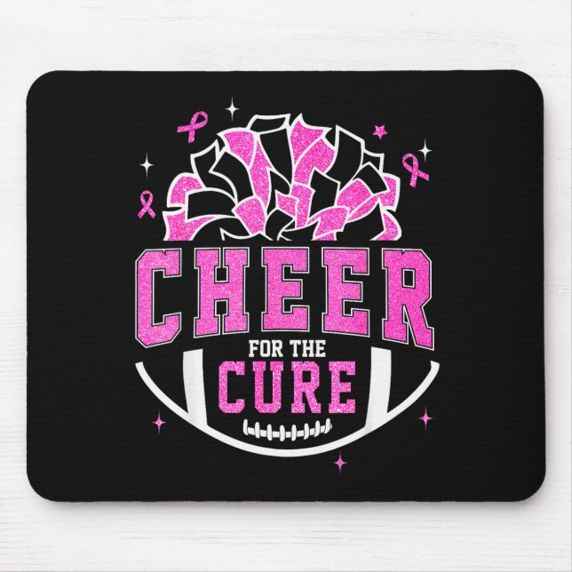 Cheer For The Breast Cancer Awareness Cheerleader  Mousepad (Vorne)