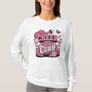 Cheer For The Cure Pink Ribbon Fußball-Megaphon T-Shirt