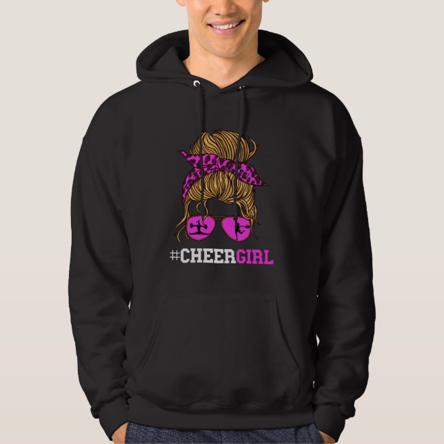 Cheer Girl Cheerleader Scarf Cheerleading Sunglass Hoodie (Vorderseite)