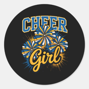 Cheer Girl Cheerleading-Mannschaftsteam Cheerleade Runder Aufkleber