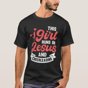Cheer Girl Dieses Mädchen läuft auf Jesus und Chee T-Shirt
