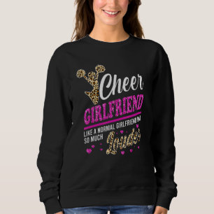 Cheer Girlfriend Größte Fan Leopard Print und Pop Sweatshirt