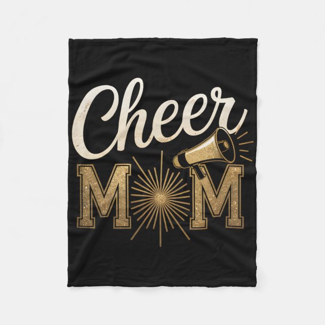 Cheer Gold Cheerleaderin Cheerleading Mutter Spiel Fleecedecke (Vorderseite)