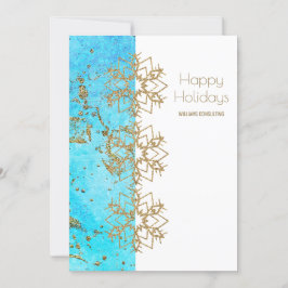 Cheer Gold und Watercolor Company Weihnachten Dankeskarte