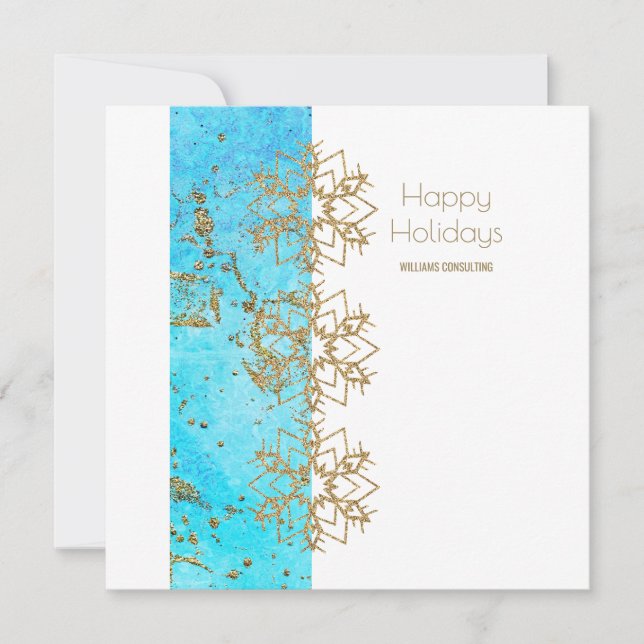 Cheer Gold und Watercolor Company Weihnachten Dankeskarte (Vorderseite)