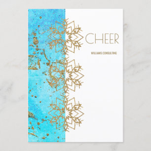 Cheer Gold und Watercolor Company Weihnachten Dankeskarte